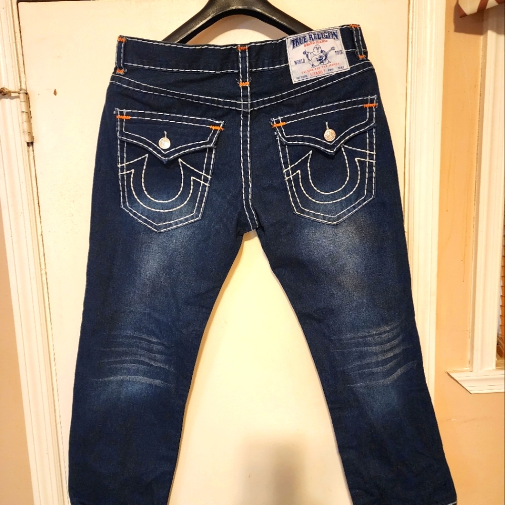 W 38 Dark Blue Tru Religion Jeans